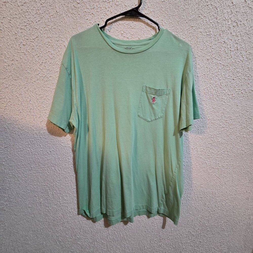 Polo Ralph Lauren Mens‎ Mint Green T-Shirt Medium 100% Cotton